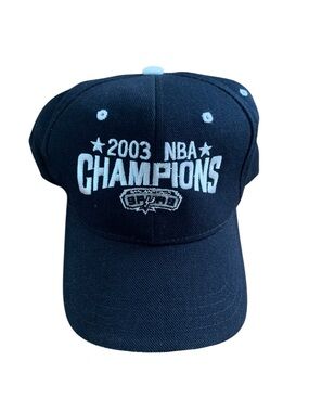 Spurs New Era Black and White 2003 NBA Champions Cap